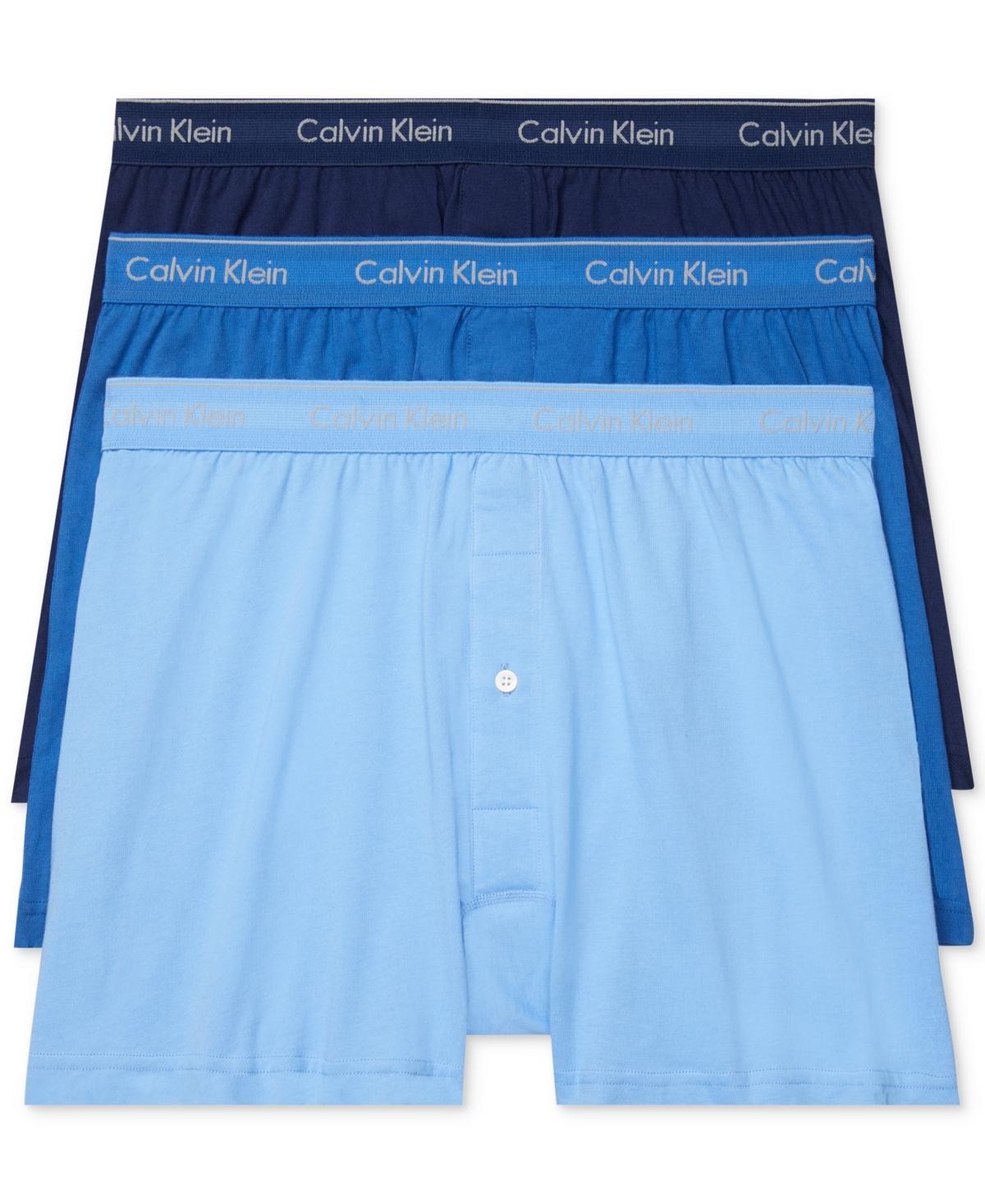 Men's Calvin Klein 3-pack Cotton Classics Woven Boxers, Size: Small, Black Patterned Product Image
