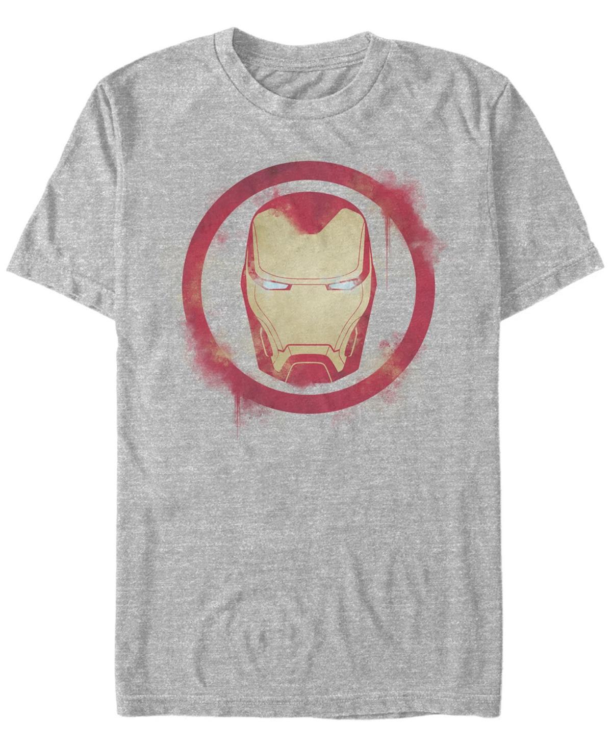 Men's Marvel "Avengers: Endgame" Iron Man Spray Paint Logo Tee, Size: 3XL, Athletic Grey Product Image