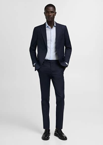 Slim fit structured suit shirt - Men | MANGO USA Product Image