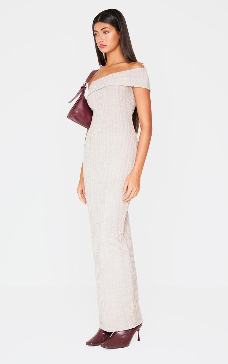 Taupe Towel One Shoulder Maxi Dress Product Image