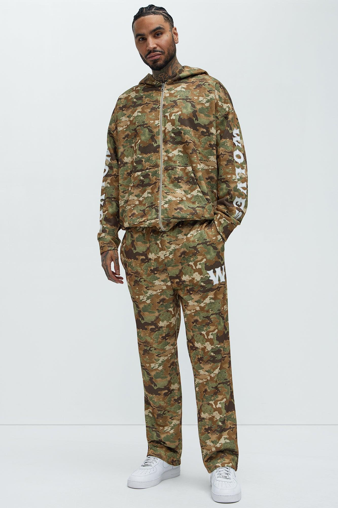 Wolves Straight Camo Sweatpants - Camouflage Product Image