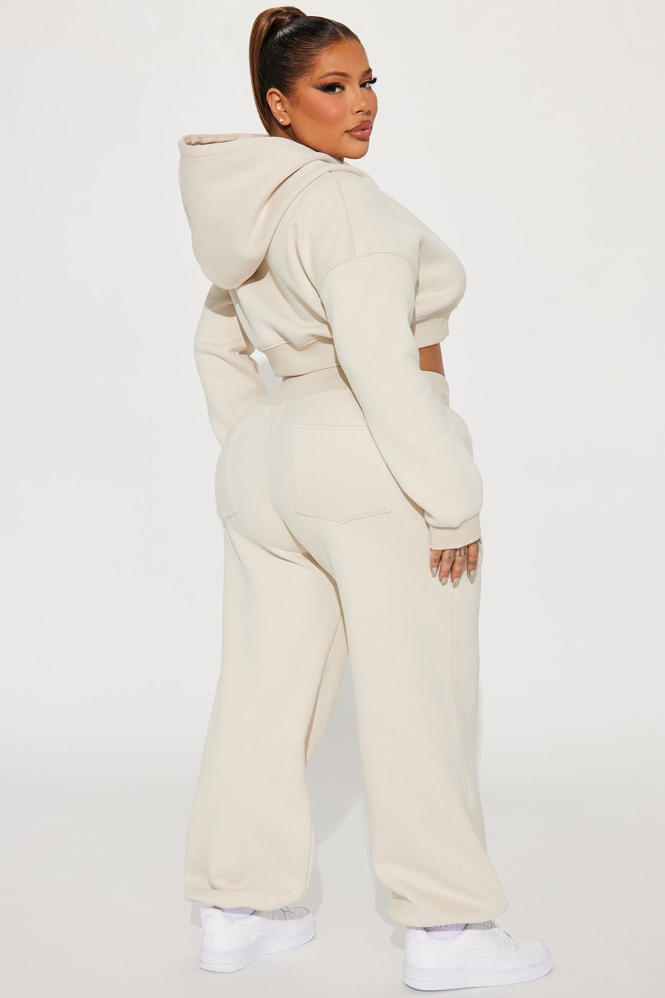 Nikkie Fleece Jogger Set - Cream Product Image