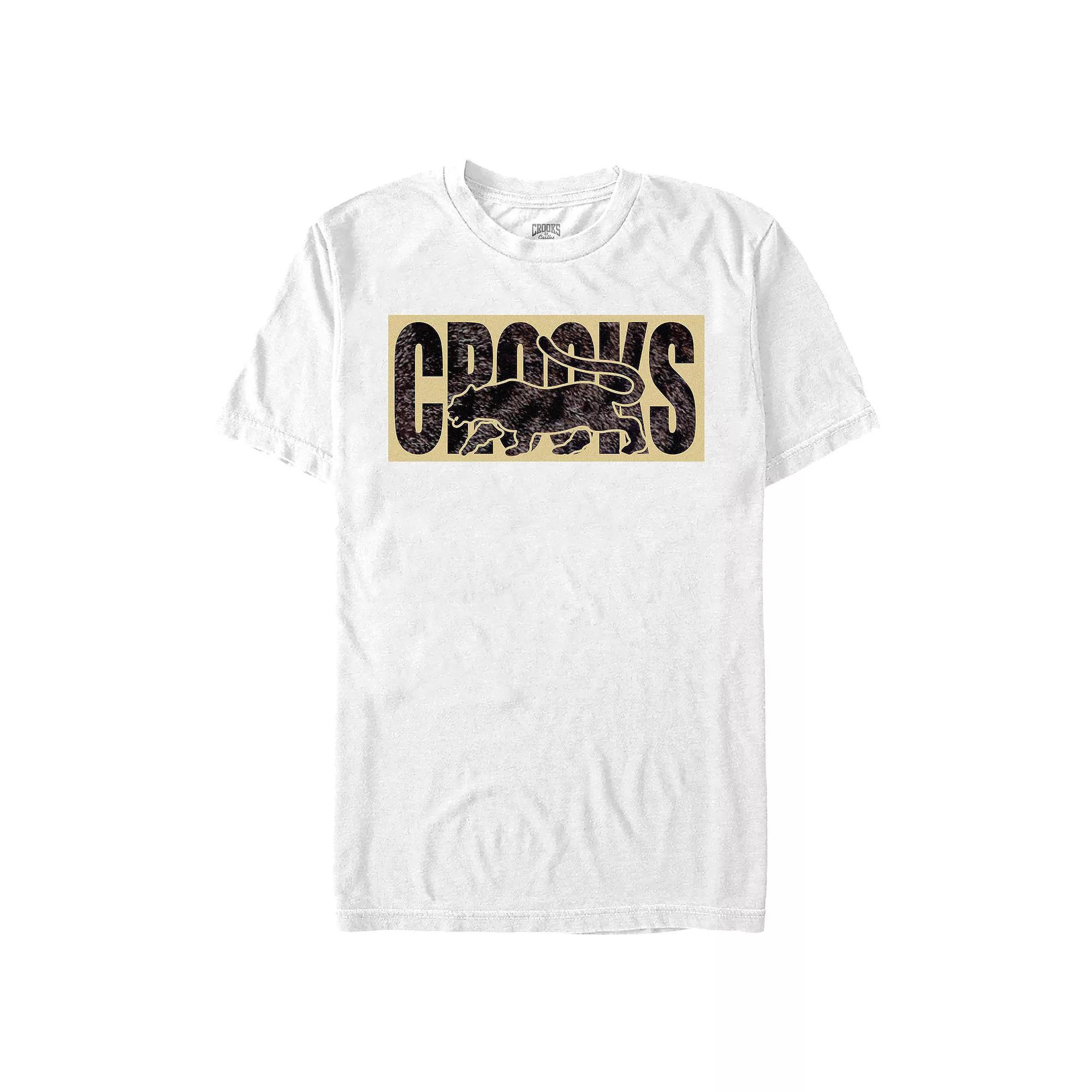 Men's Crooks And Castle Panther Ready To Attack Graphic Tee, Size: Large, White Product Image
