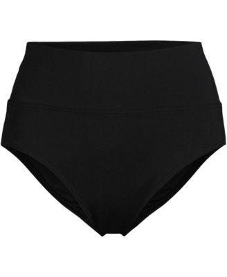Women's Lands' End Chlorine Resistant Fold Over High Waisted Bikini Bottoms, Size: 8, Egret White Product Image