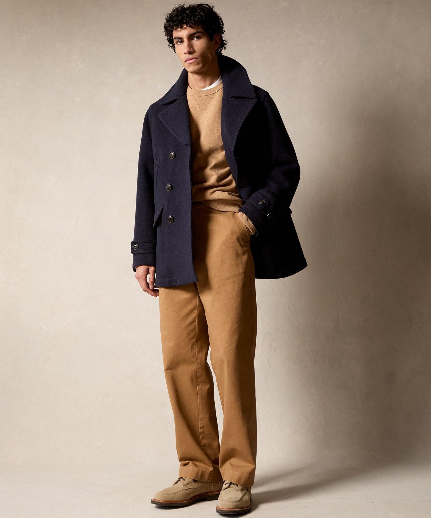 Wool Alpaca Peacoat in Navy Product Image