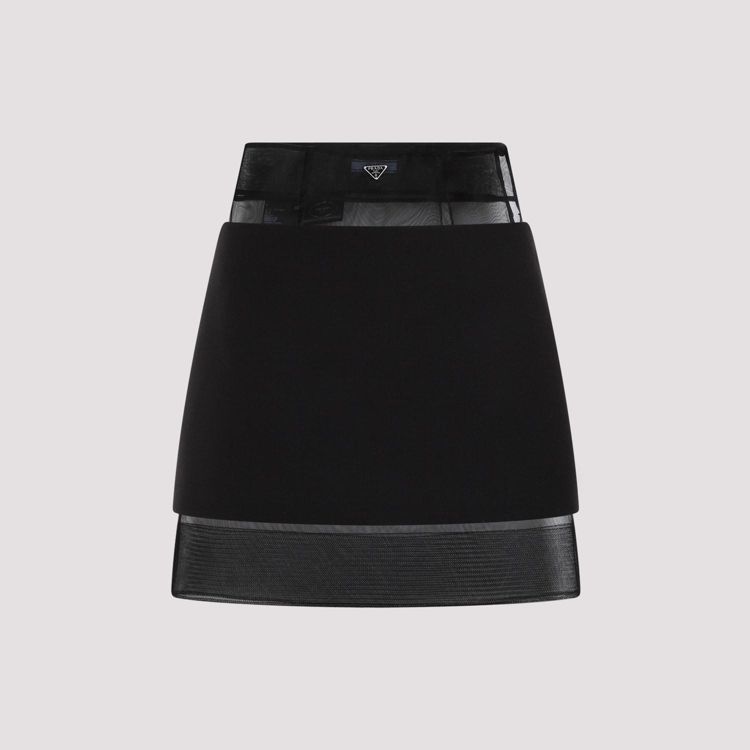 Black Wool Skirt Product Image