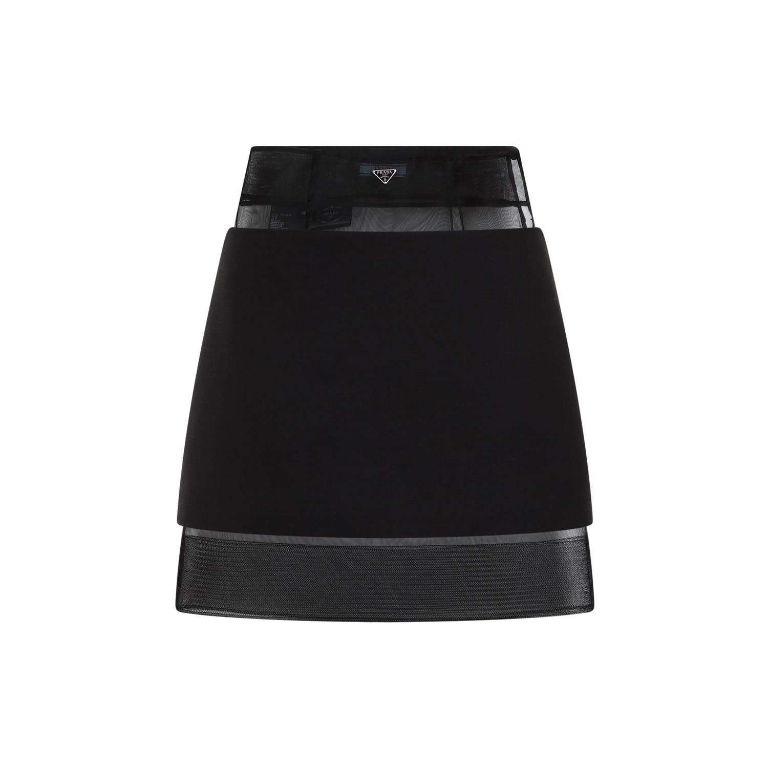 Black Wool Skirt Product Image