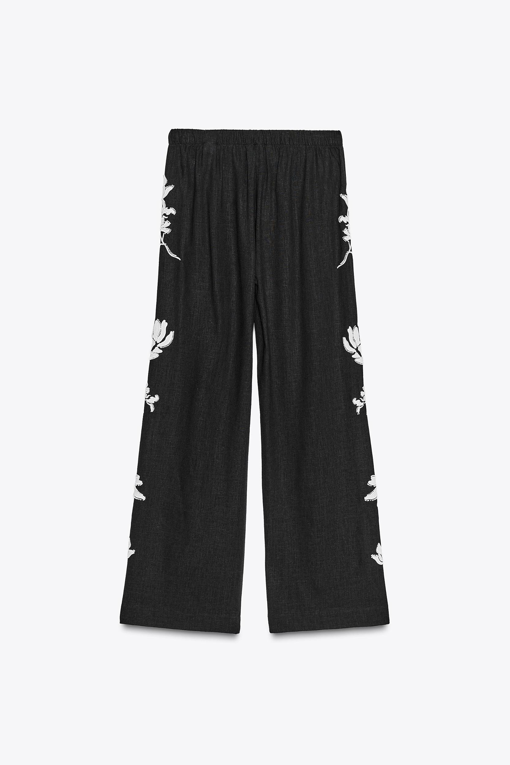 BEADED EMBROIDERED PANTS ZW COLLECTION Product Image