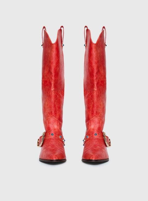 Rhode Cowboy Boots Red Product Image