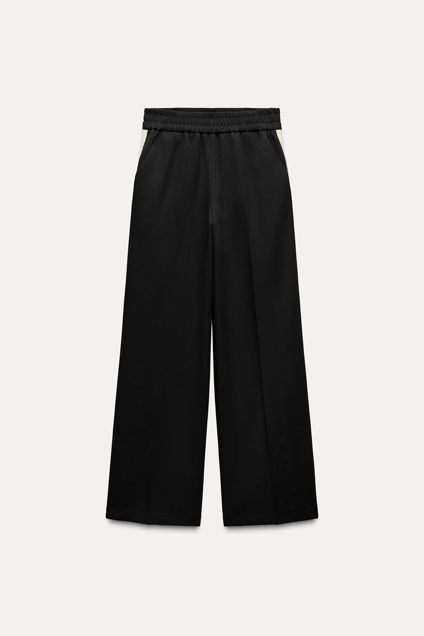 SIDE STRIPE WIDE LEG PANTS Product Image
