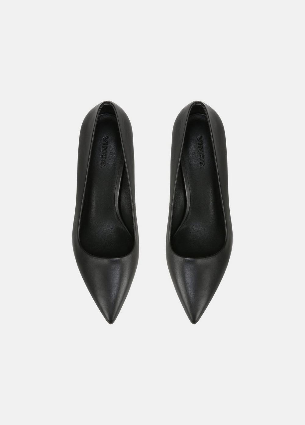 Womens Paris Leather Pump, Black, Size 7 Vince Product Image