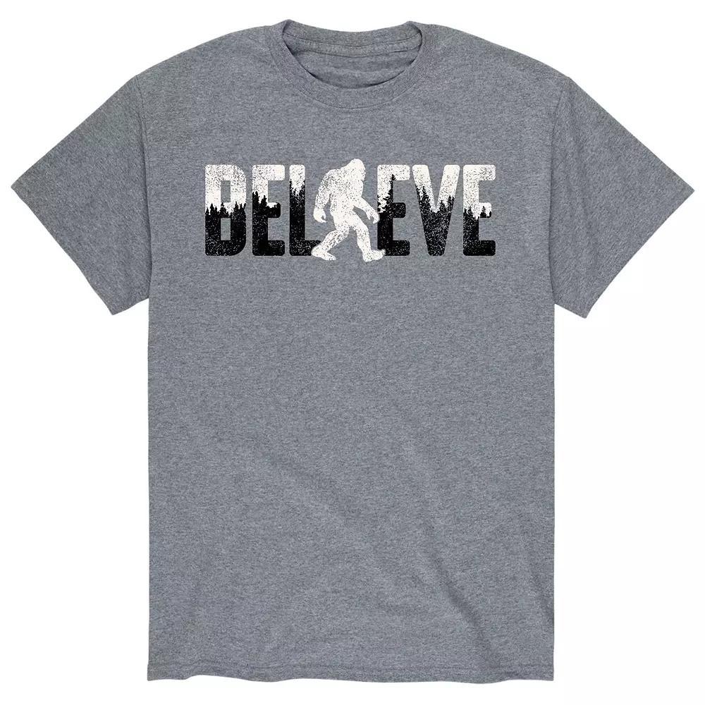 Mens Believe Tee Grey Military Green Product Image