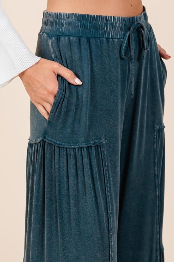 Tiered Wide Leg Pants Product Image