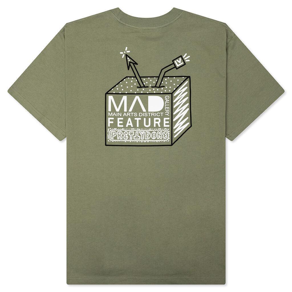 Feature x MAD Gallery x Pretty Done Direction Tee - Oil Green Male Product Image