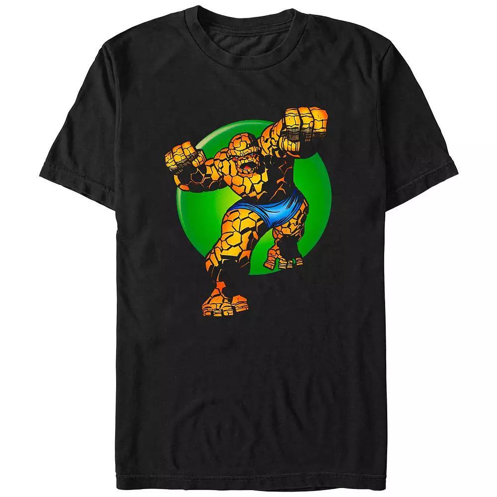Mens Marvel Fantastic Four The Thing Vintage Poster Graphic Tee Product Image