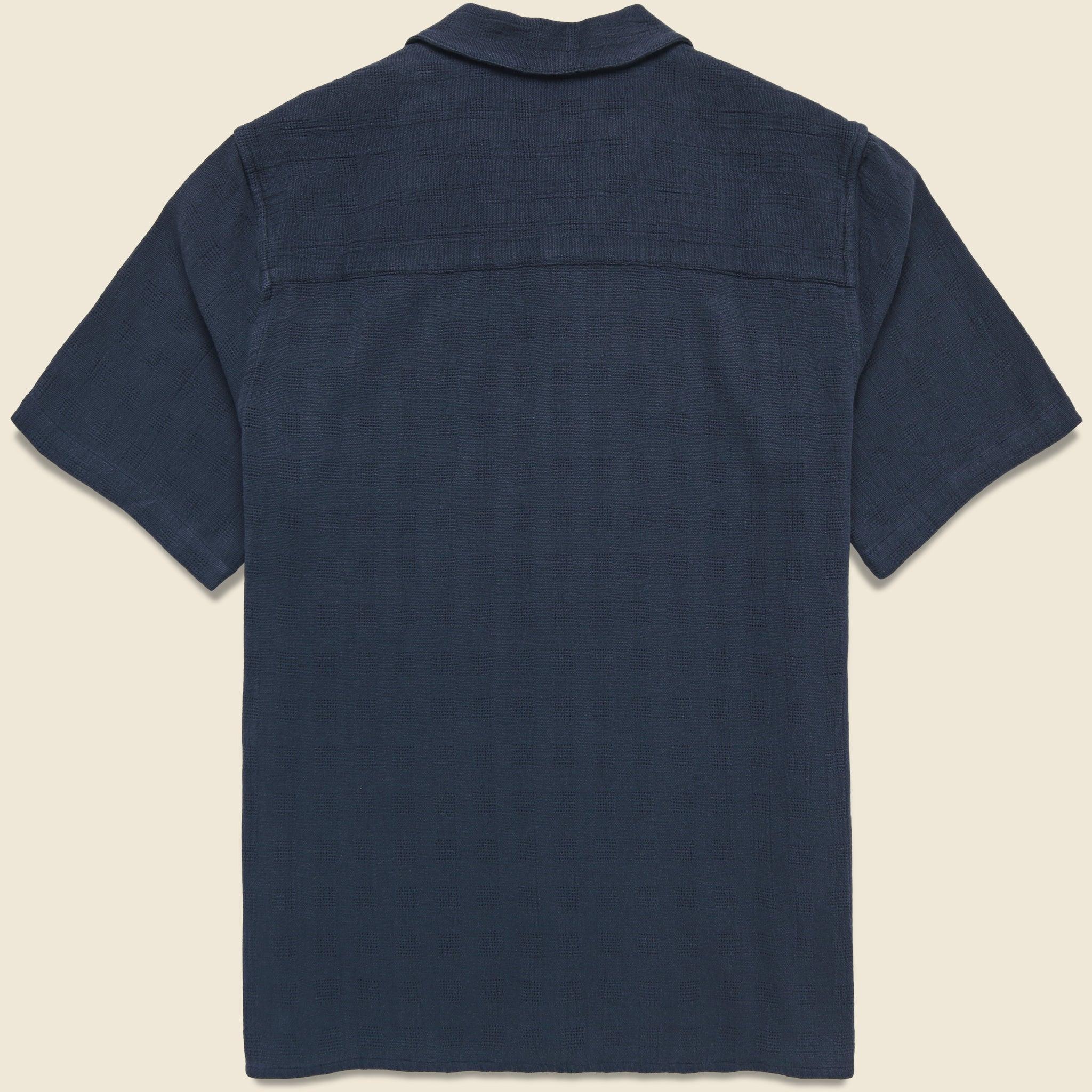 Open Weave Didcot Shirt - Navy Product Image