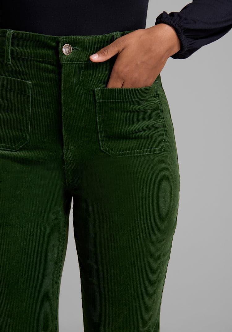All Aboard For Corduroy Flare-Leg Pants Product Image