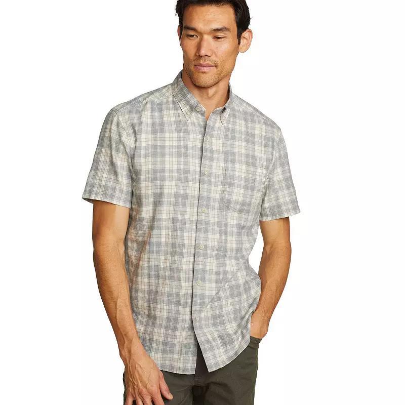 Men's Eddie Bauer Short Sleeve Tidelands Shirt, Size: Small, Light Grey Heather Product Image