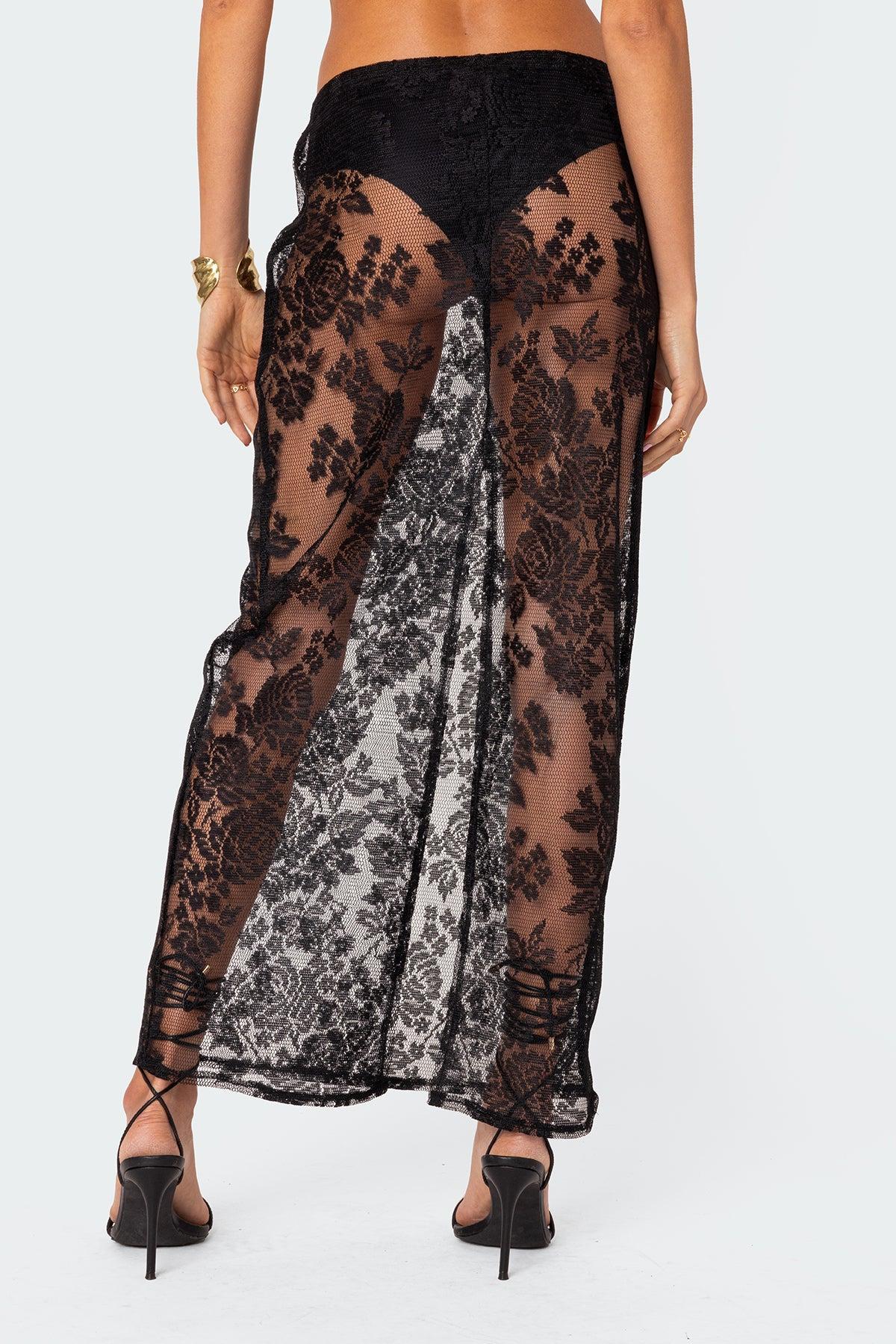 Bess Open Back Sheer Lace Top Product Image