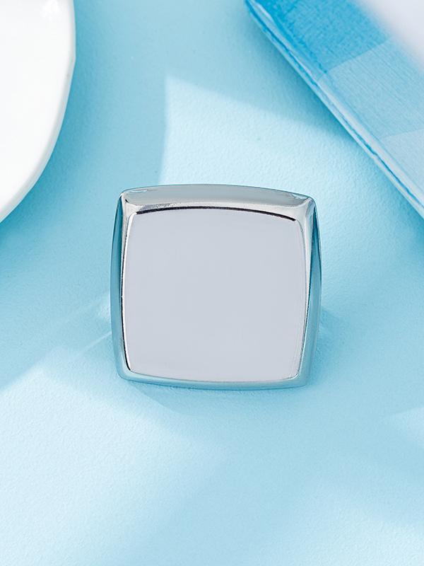 Geometric Shiny Solid Color Rings Accessories Product Image