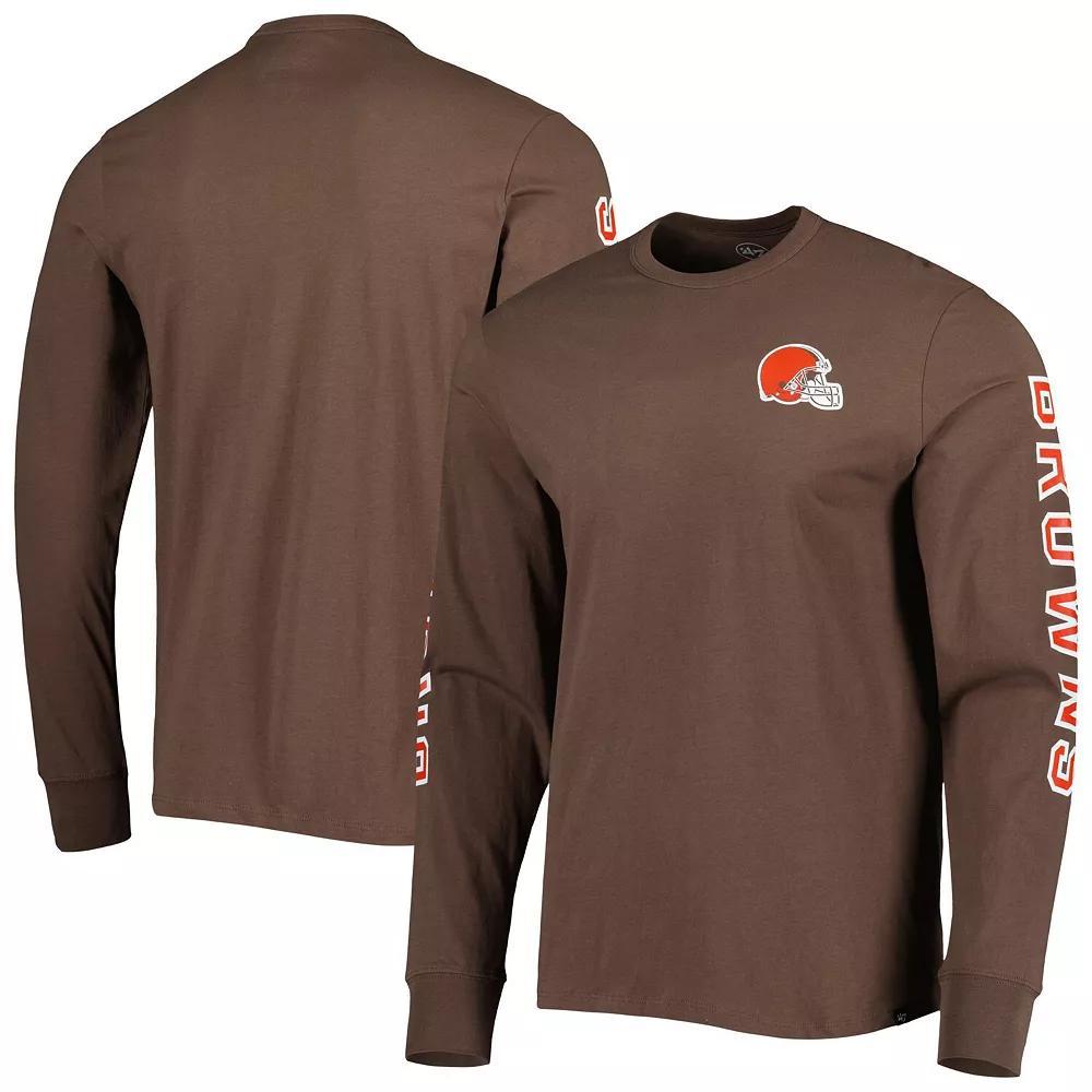 Men's Cleveland Browns '47 Brown Franklin Long Sleeve T-Shirt, Size: Small Product Image
