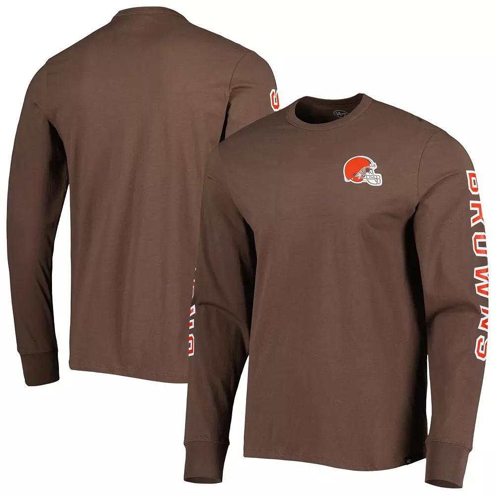 Men's Cleveland Browns '47 Brown Franklin Long Sleeve T-Shirt, Size: Small Product Image