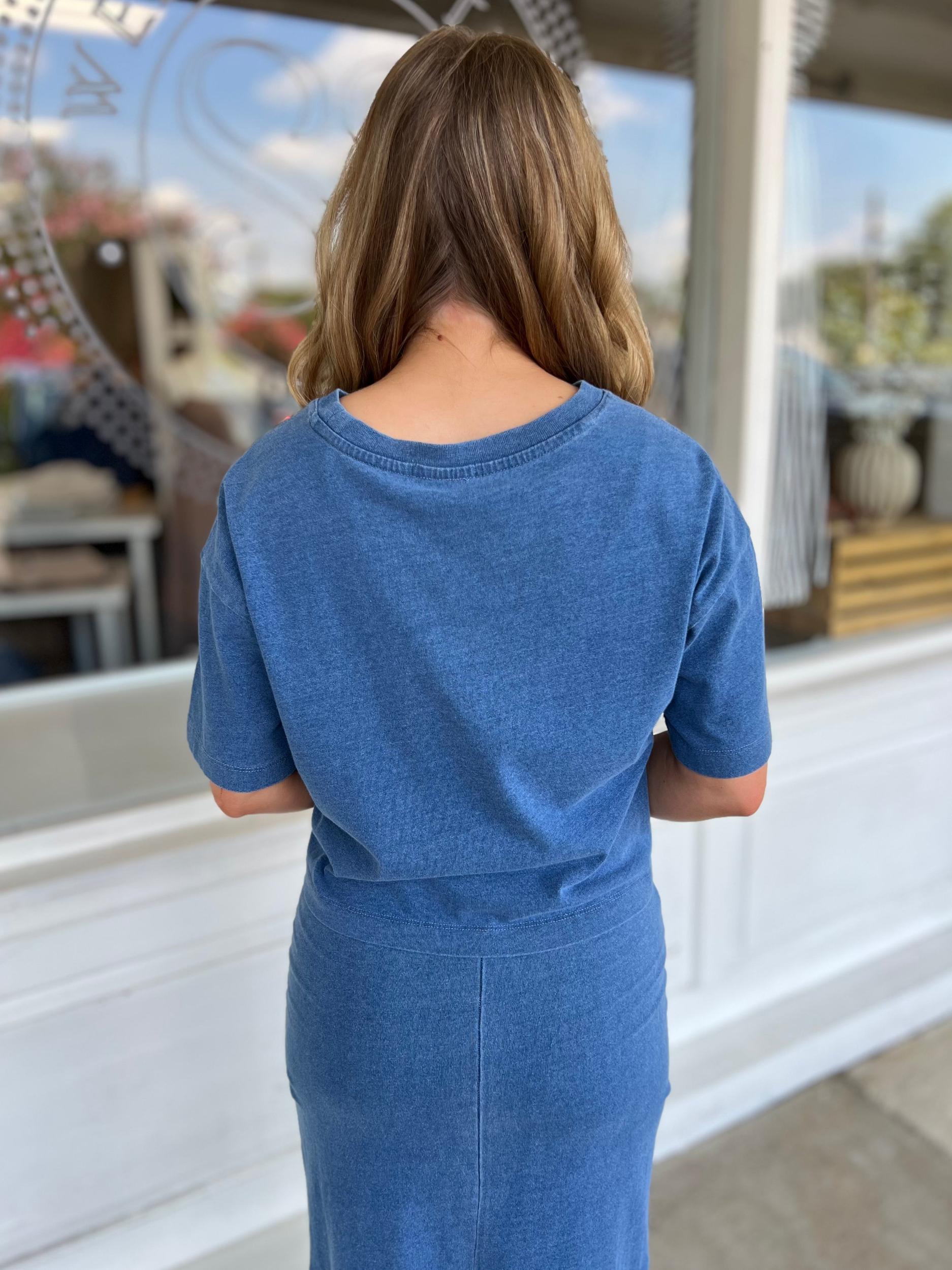 [Z Supply] On The Go Jersey Tee - Denim Blue Product Image