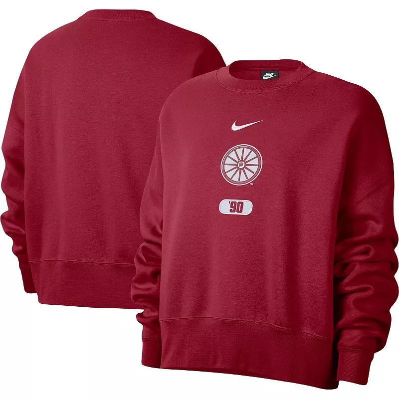 Women's Nike Crimson Oklahoma Sooners Vault Every Day Fleece Pullover Sweatshirt, Size: Medium, Red Product Image