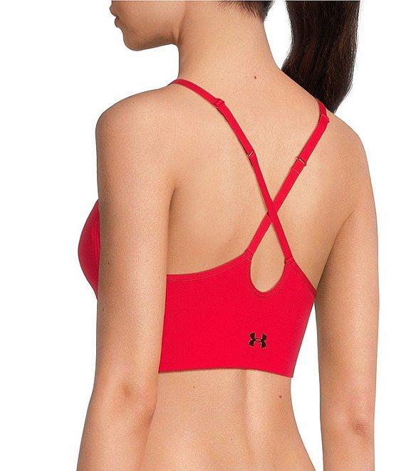 Under Armour Solid 4-Way Stretch Vanish Seamless Scoop Neck Sports Bra Product Image