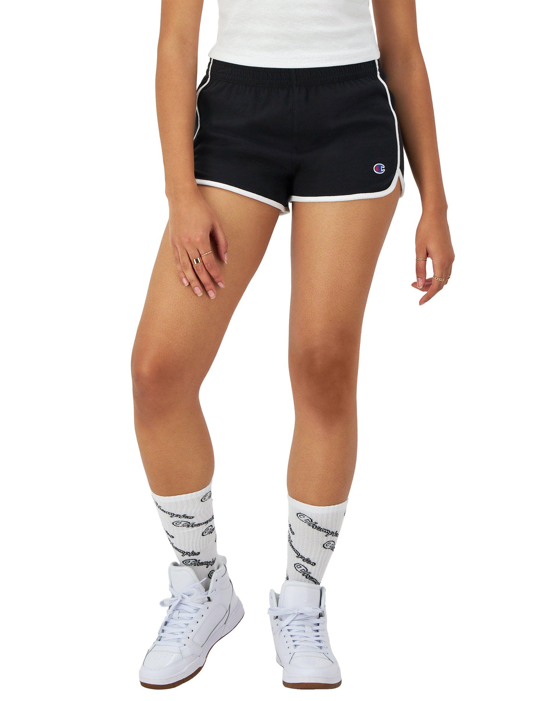 Womens Champion Gym Shorts, C Logo, 2.5 Black/White 2XL Product Image