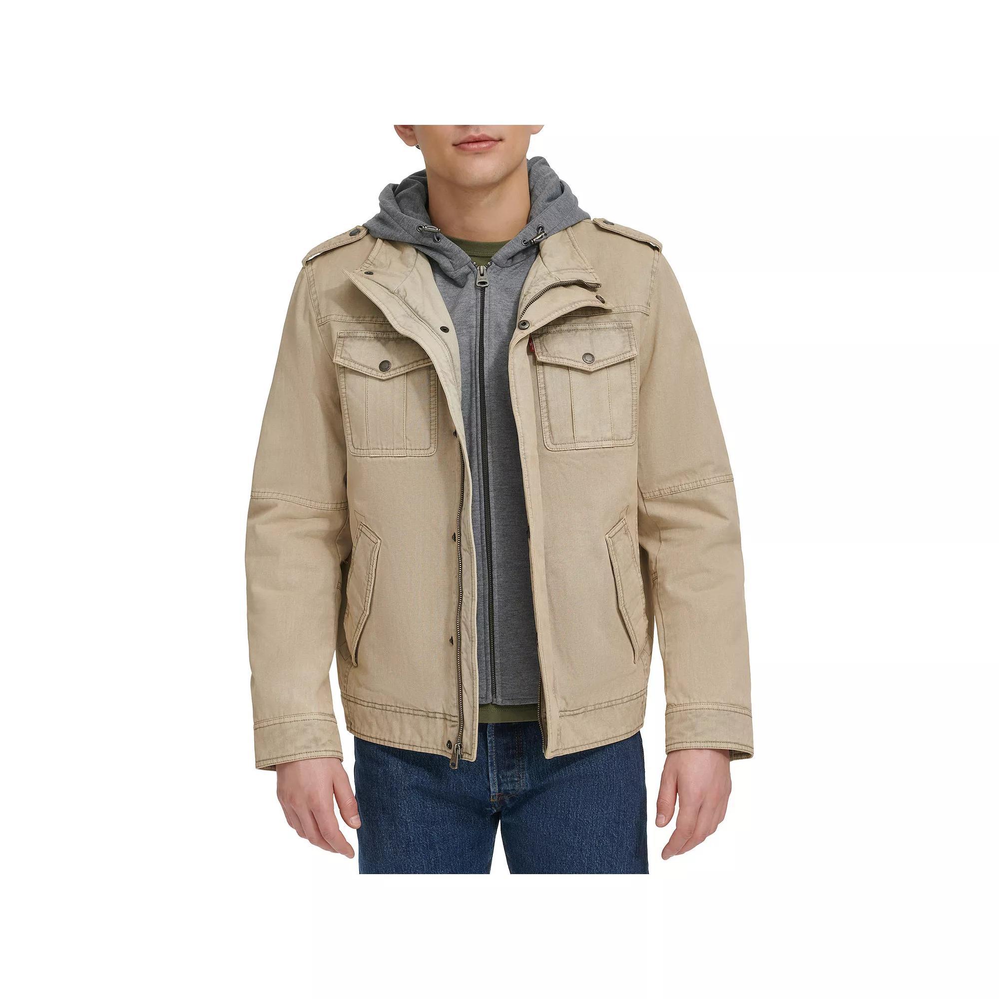 Men's Levi's® Cotton Sherpa-Lined Trucker Jacket, Size: Large, Grey Product Image