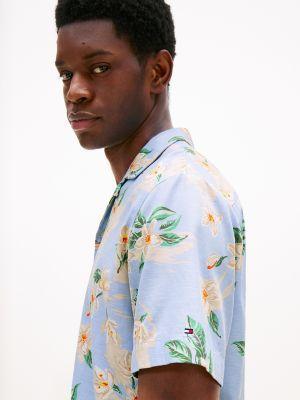 Regular Fit Floral Print Camp Shirt Product Image
