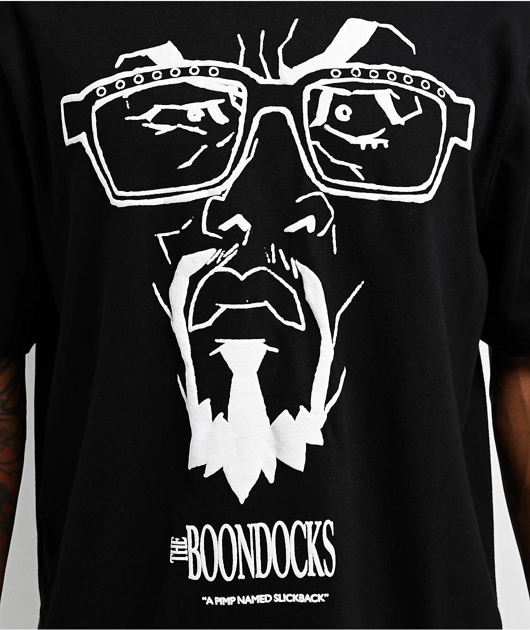 The Boondocks Slickback Mean Mug Black T-Shirt Product Image