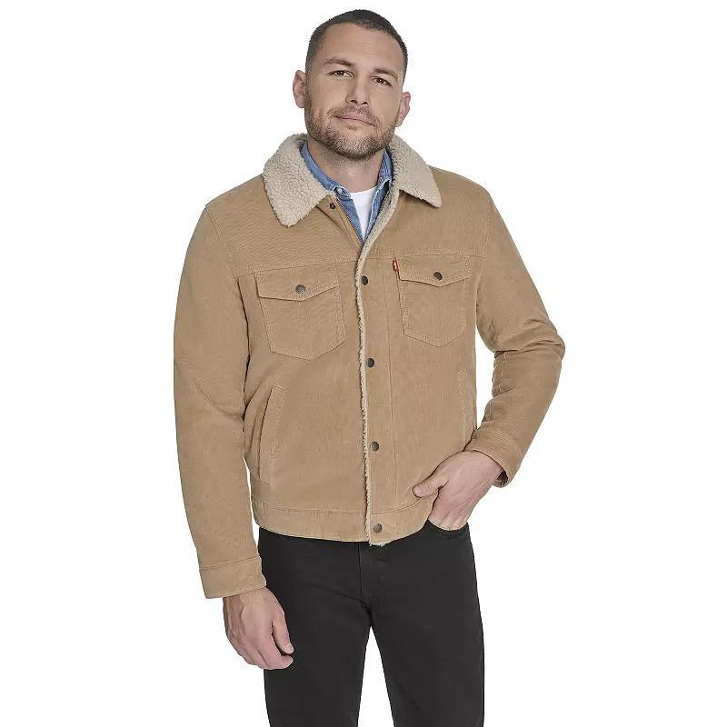 Men's Levi's® Corduroy Sherpa-Lined Jacket, Size: XS, Black Product Image