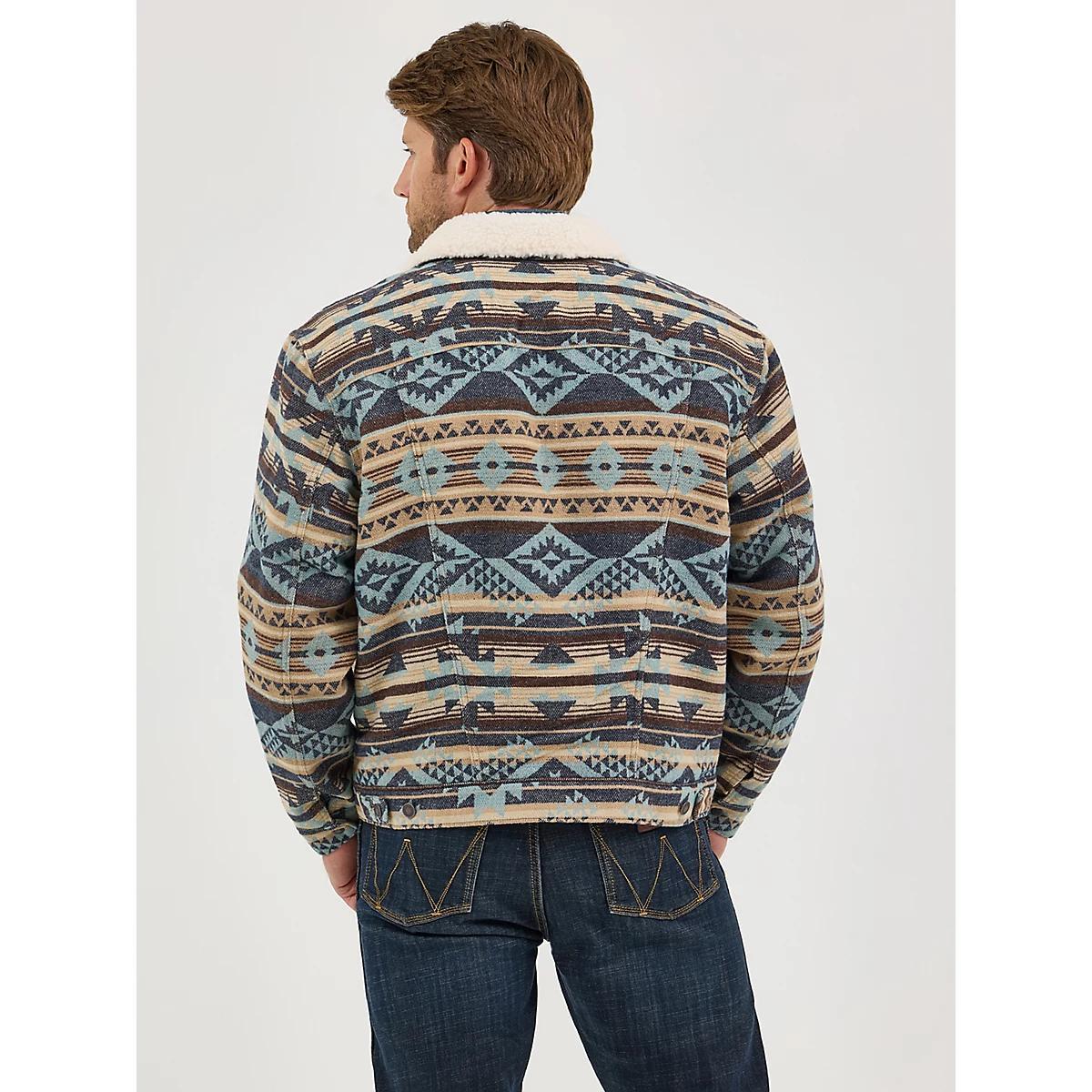 Men's Wrangler® Sherpa Lined Jacquard Print Jacket | Men's JACKETS & OUTERWEAR | Wrangler® Product Image