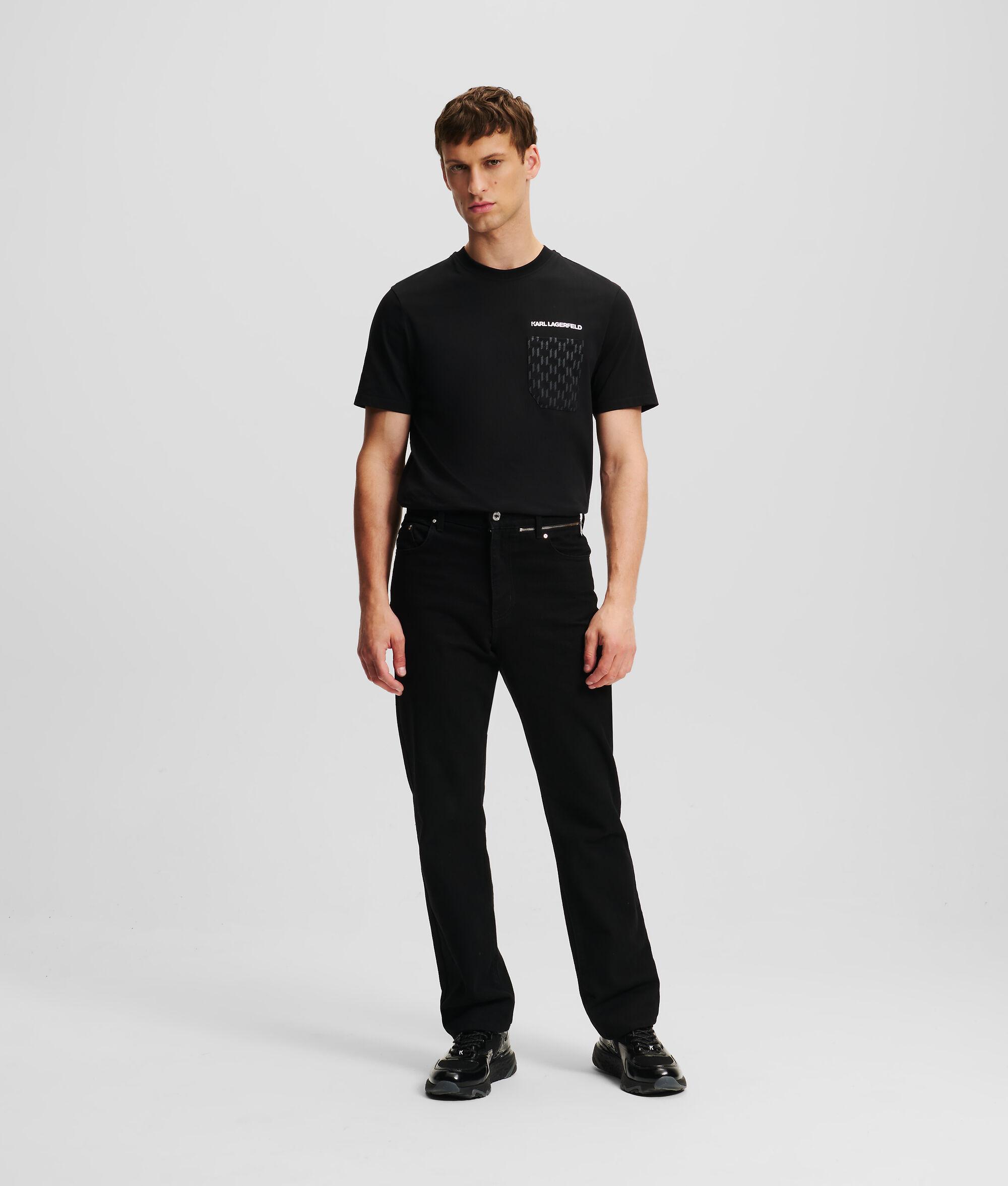 ZIP-DETAIL STRAIGHT JEANS Product Image