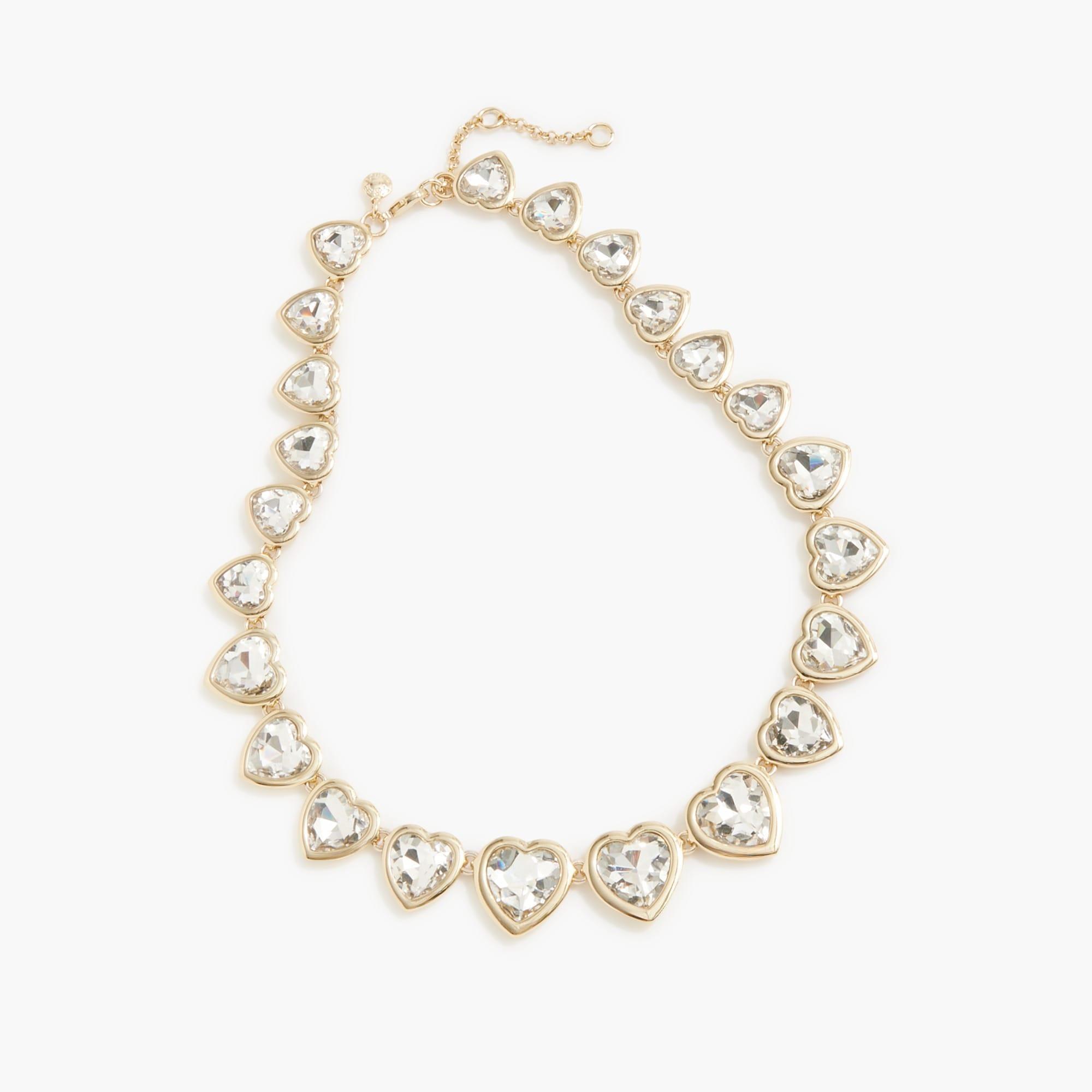 Crystal heart statement necklace Product Image