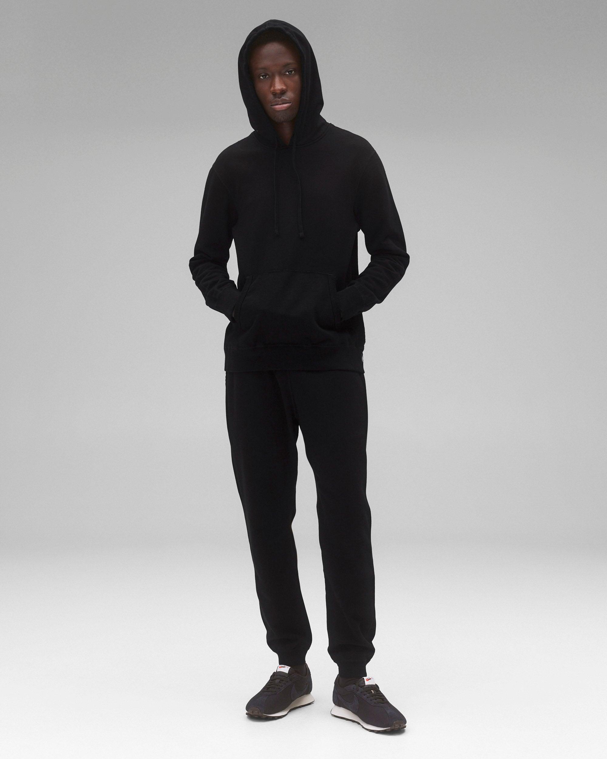 Kyoto Black Midweight Terry Slim Hoodie Male Product Image