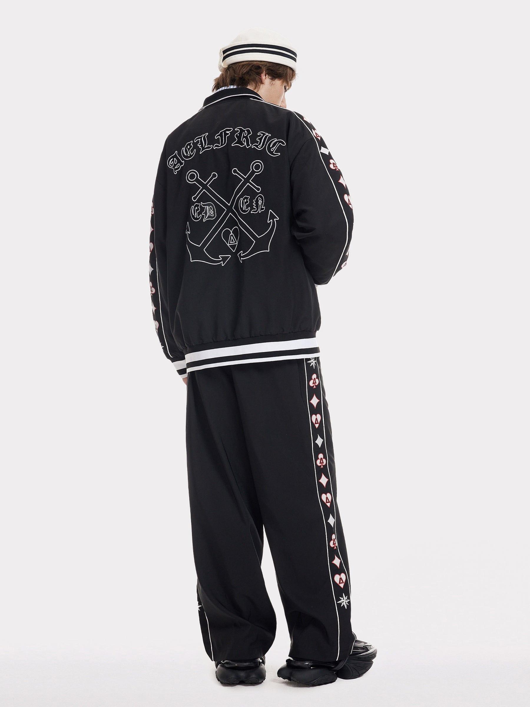 Aelfric Eden Embroidery Ship Anchor Bomber Jacket Product Image