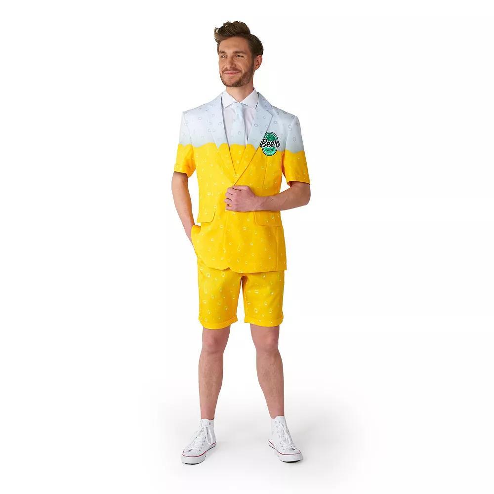 Mens Suitmeister Party Modern-Fit Novelty Summer Suit & Tie Set Product Image