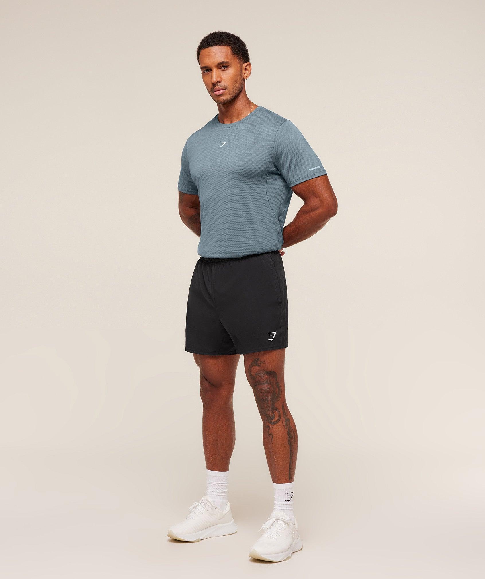 Gymshark Running T-Shirt - Iron Blue Male Product Image