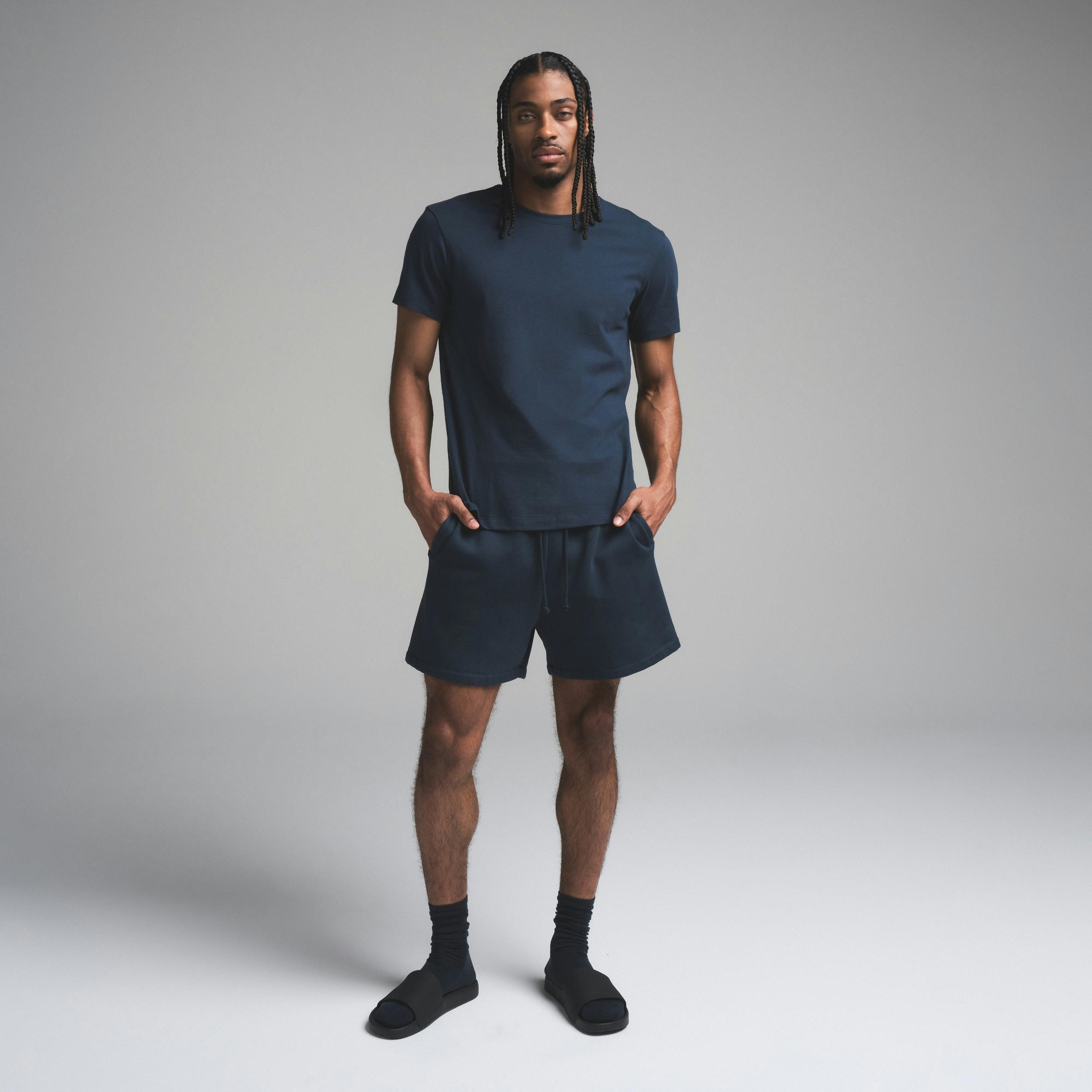 SKIMS COTTON MENS CLASSIC T-SHIRT | NAVY Product Image
