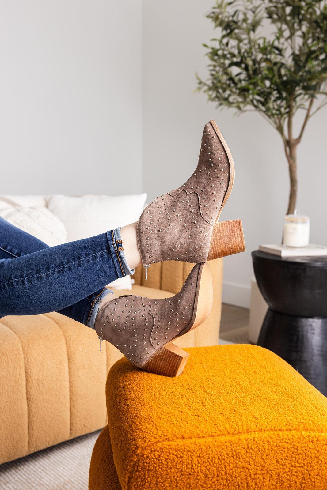 Twilight Studded Heeled Ankle Boot in Denim (Online Exclusive) Product Image