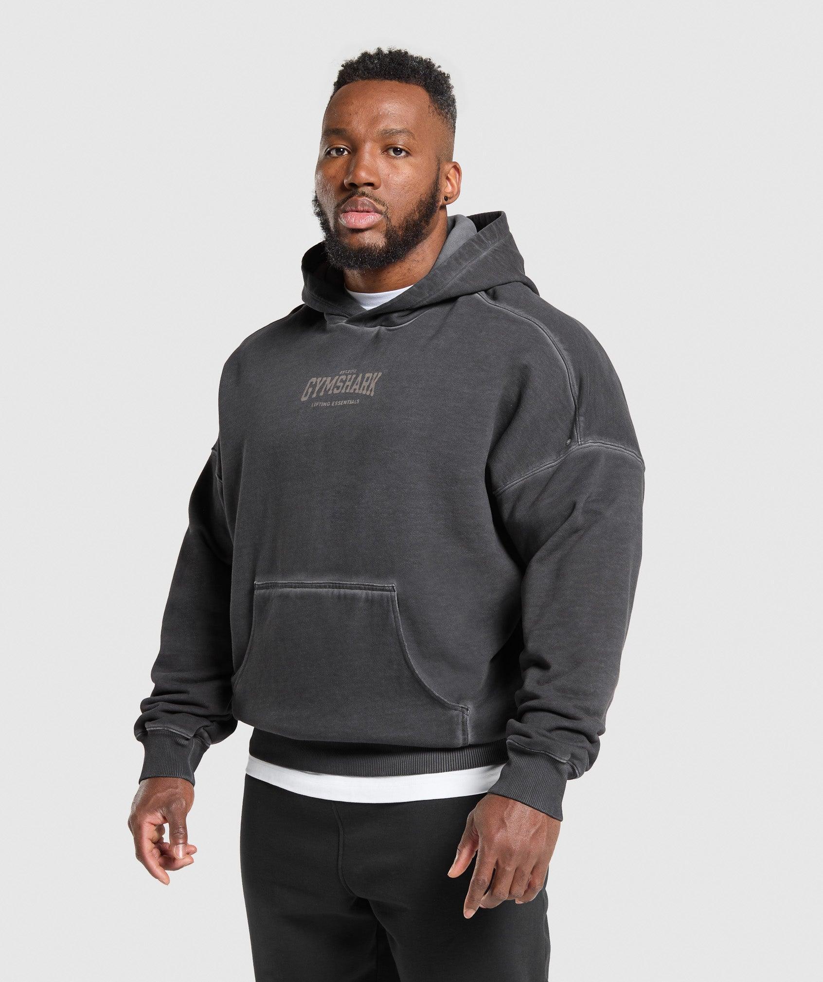 Gymshark Heavyweight Hoodie - Black Wash Male Product Image