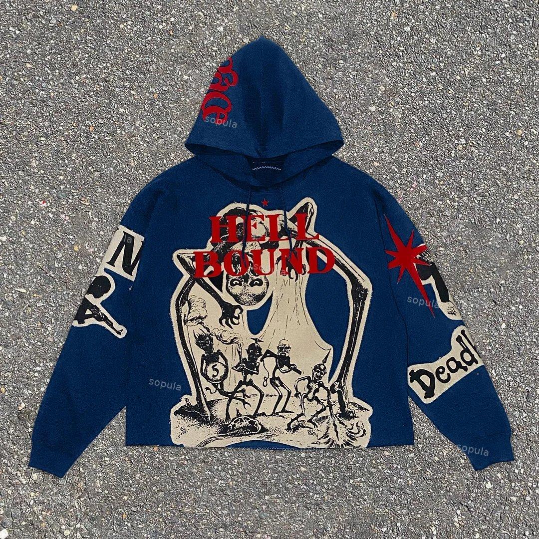 Sopula Punk Mummy Vintage Graphic Oversized Hoodie Product Image