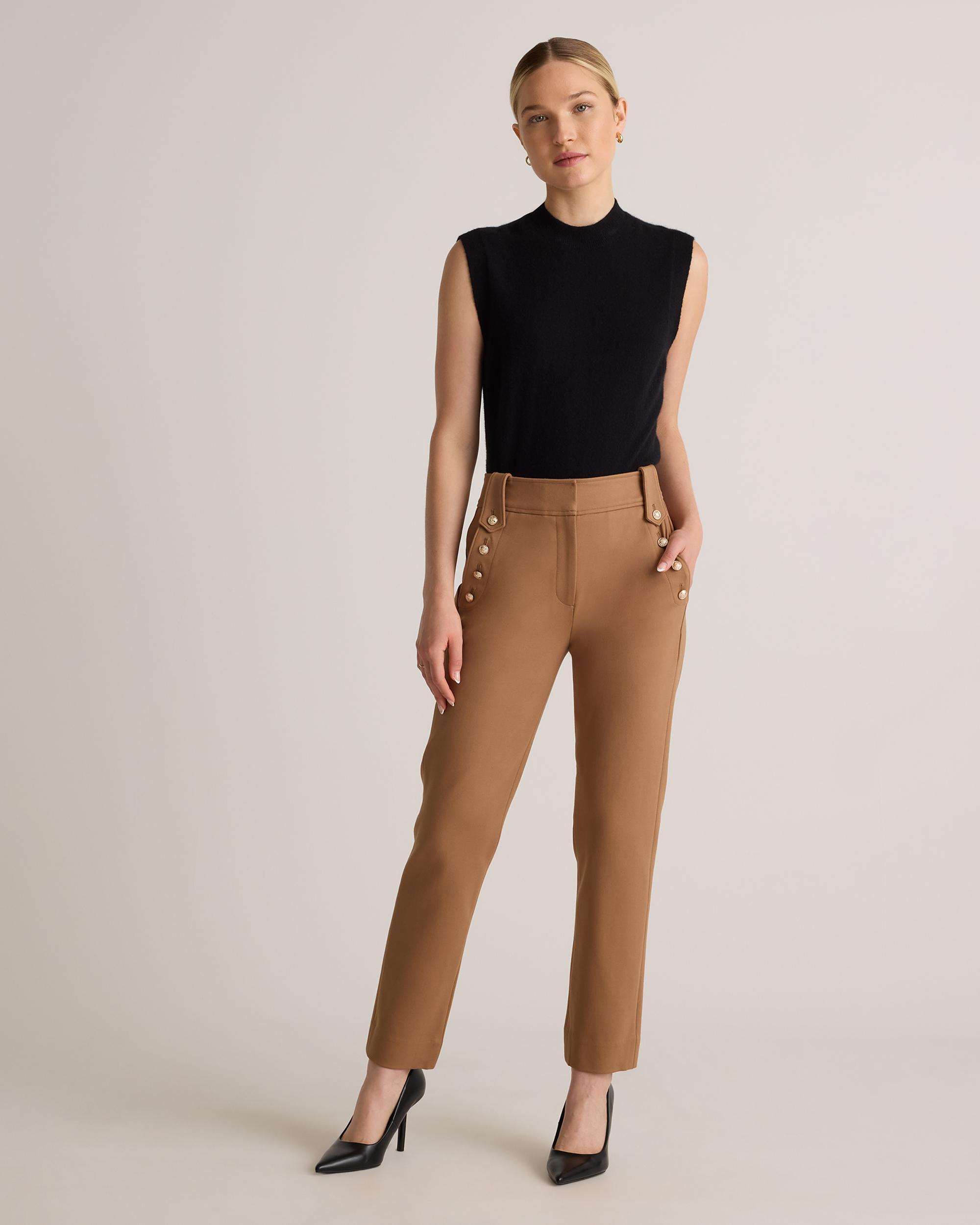 Quince | Women's Ultra-Stretch Ponte Straight Leg Mariner Pants Rayon Product Image