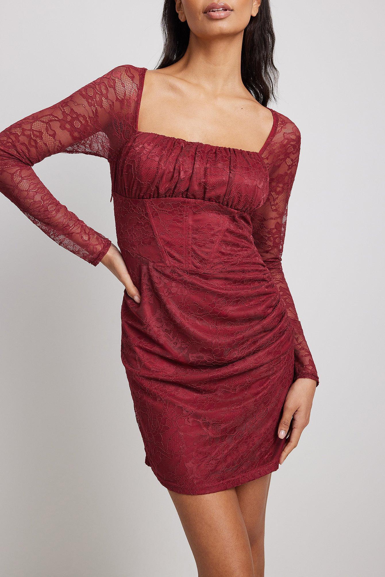 Lace LS Mini Dress Product Image