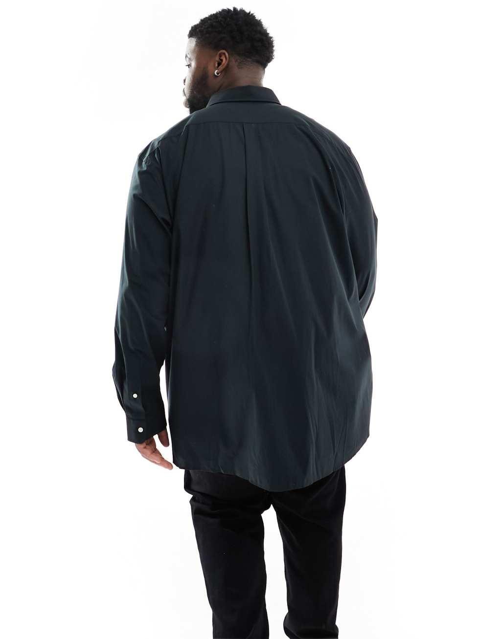 Polo Ralph Lauren Big & Tall icon logo stretch poplin shirt classic oversized fit Product Image