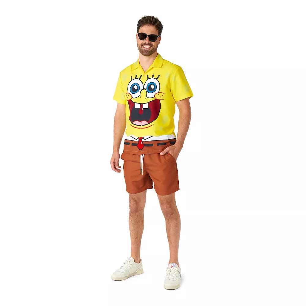 Mens SpongeBob Shirt And Short Set Product Image