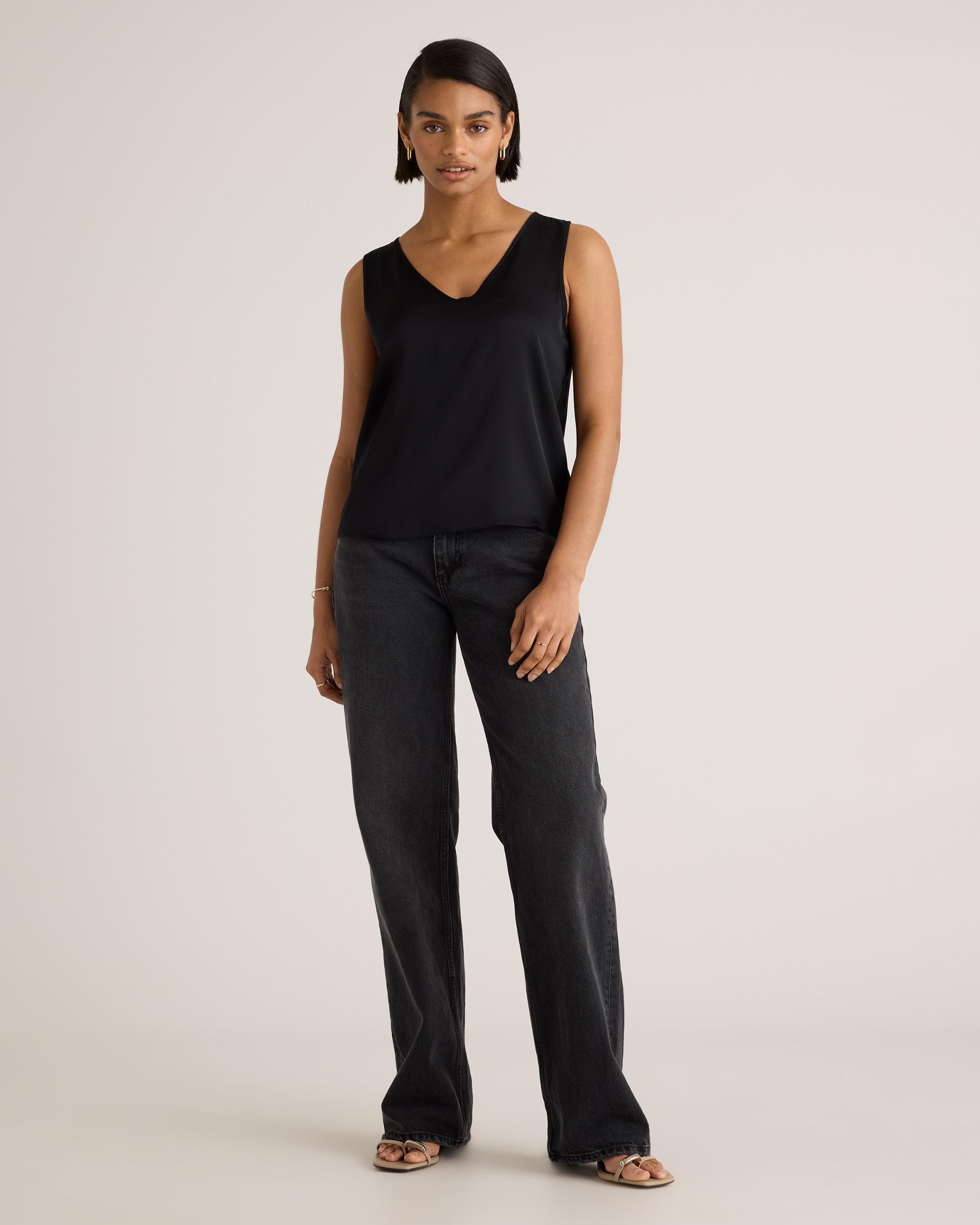 Quince | Women's 100% Washable Silk Stretch Tank Top Product Image